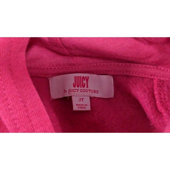 Juicy By Juicy Couture Girls Size 2T Pink Assorted Long Sleeve Pullover Hoodie - Picture 7 of 10